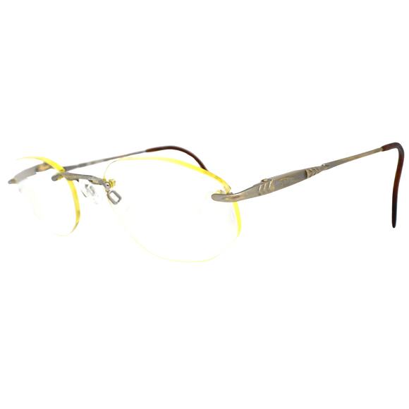 Jaguar Unknown Model-Gold Rimless 54-19-140mm Eyeglasses FRAMES ONLY - GOOD - Picture 1 of 15